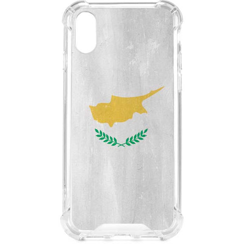 Cyprus Flag Distressed iPhone XS Clear Case